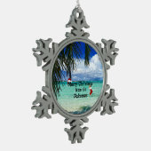 Ornement Flocon De Neige Joyeux Noël des Bahamas (Gauche)