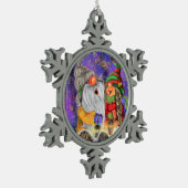 Ornement Flocon De Neige Joyeux Noël des Gnomes (Gauche)