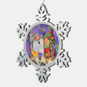 Ornement Flocon De Neige Joyeux Noël des Gnomes (Vue impression)