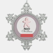 Ornement Flocon De Neige Joyeux Noël Globe des neiges Gingerbread Cookie (Devant)