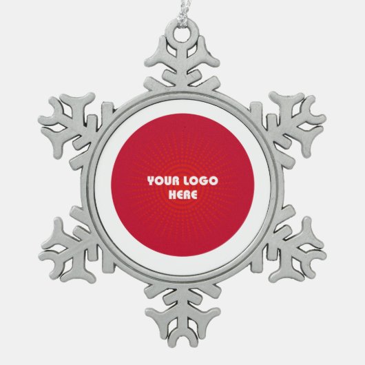 Ornement Flocon De Neige Joyeux Noël. Logo de l'entreprise personnalisée Fl (Devant)