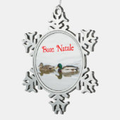 Ornement Flocon De Neige Joyeux Noël - Mallards (Vue impression)
