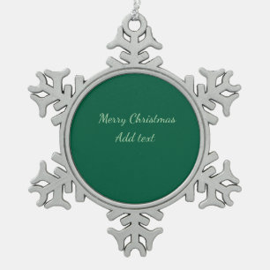 Ornement Flocon De Neige Joyeux Noël vert plaine solo arrière - plan vacanc