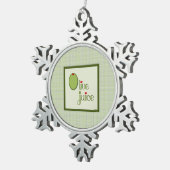 Ornement Flocon De Neige Jus olive (Vue impression)