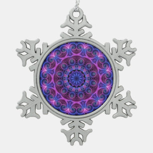 Ornement Flocon De Neige Kaleidoscope Apophyse Coeurs Mandala