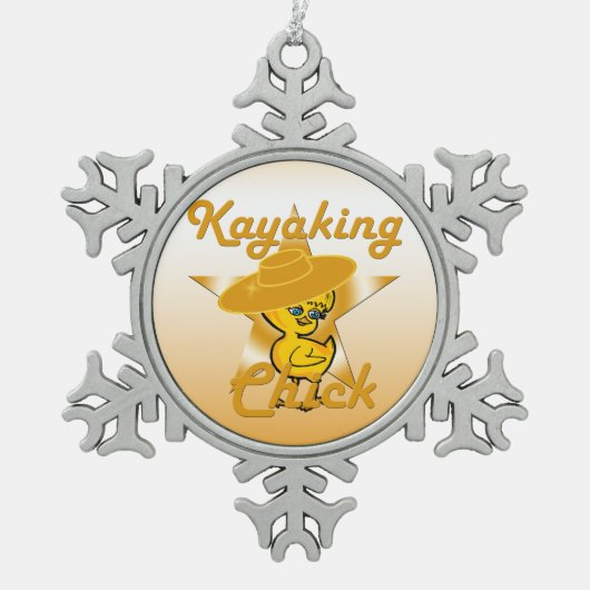 Ornement Flocon De Neige Kayaking Chick #10 (Devant)