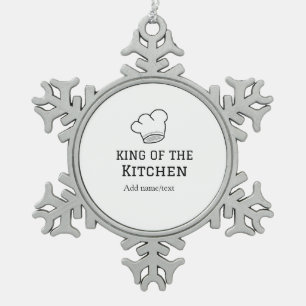 Ornement Flocon De Neige King of the cuisine chef cuisine ajouter nom couro