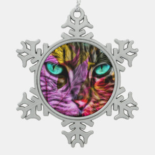 Ornement Flocon De Neige Kitty Chat Kitten Design artistique