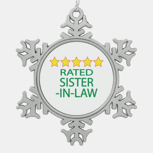 Ornement Flocon De Neige La belle-soeur cinq étoiles (Devant)