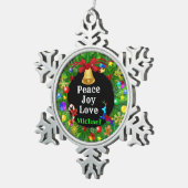 Ornement Flocon De Neige La couronne de Noël autiste (Vue impression)