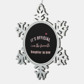 Ornement Flocon De Neige La Fille En Droit Anniversaire Noël De Mor (Vue impression)