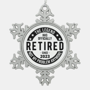 Ornement Flocon De Neige La Légende A Officiellement Retraité, Retraité 202