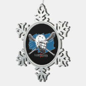 Ornement Flocon De Neige La meilleure lacrosse (Vue impression)