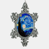 Ornement Flocon De Neige La nuit étoilée par Vincent Van Gogh (Gauche)