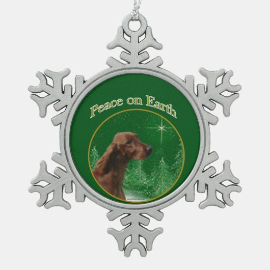 Ornement Flocon De Neige La paix de Setter en Irlande (Devant)