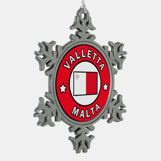 Ornement Flocon De Neige La Valette Malte (Gauche)