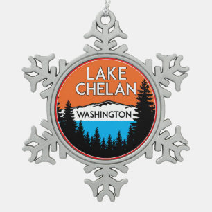 Ornement Flocon De Neige Lac Chelan Washington