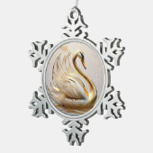 Ornement Flocon De Neige "Lac des cygnes paisible" (Vue impression)