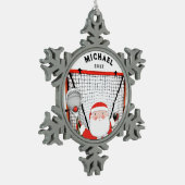 Ornement Flocon De Neige Lacrosse Goalie Gite Cadeau (Gauche)