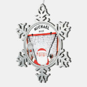 Ornement Flocon De Neige Lacrosse Goalie Gite Cadeau (Vue impression)