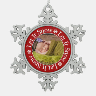 Ornement Flocon De Neige Laisser neiger Noël Modèle photo Snowflake Sno