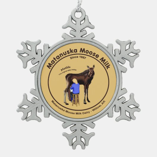 Ornement Flocon De Neige Lait d'orignal Matanuska (Devant)