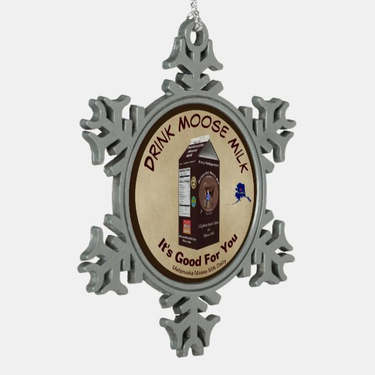 Ornement Flocon De Neige Lait d'orignal Matanuska (Gauche)