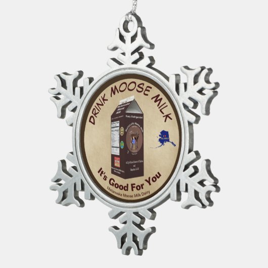 Ornement Flocon De Neige Lait d'orignal Matanuska (Vue impression)