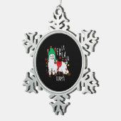 Ornement Flocon De Neige Lama Fa La La Christmas (Vue impression)