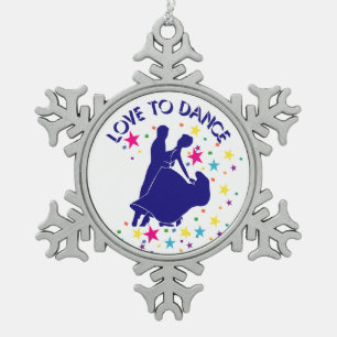 Ornement Flocon De Neige L'amour pour la danse