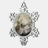 Ornement Flocon De Neige L'anglais d'antan Bulldogge par Carol Zeock (Vue impression)