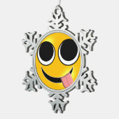Ornement Flocon De Neige Langue Emoji (Vue impression)