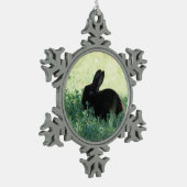 Ornement Flocon De Neige Lapin noir de Lil (Gauche)