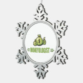 Ornement Flocon De Neige L'argent drôle (Vue impression)