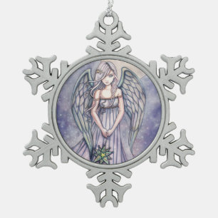Ornement Flocon De Neige L'art de l'Imaginaire de l'ange cadeau