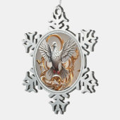 Ornement Flocon De Neige "L'aube nouvelle de la colombe" (Vue impression)