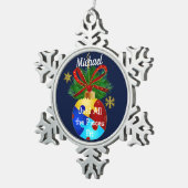 Ornement Flocon De Neige L'autisme de Noël (Vue impression)