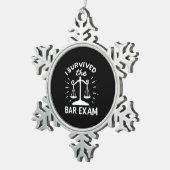 Ornement Flocon De Neige L'Avocat A Survécu À L'Examen Bar (Vue impression)