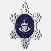 Ornement Flocon De Neige Le Claddagh (Argent) (Vue impression)