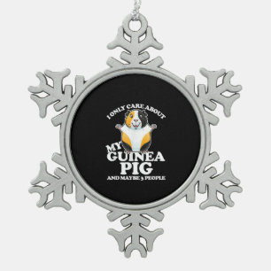 Ornement Flocon De Neige Le Cochon De Guinée Je M'Occupe De Mon Cochon De G