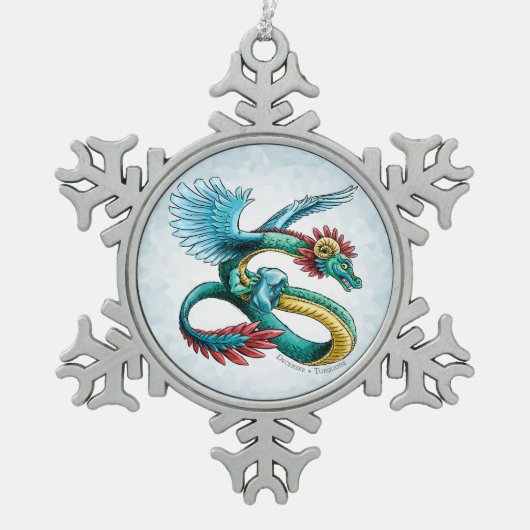 Ornement Flocon De Neige Le dragon de pierre de naissance de décembre : Tur (Devant)