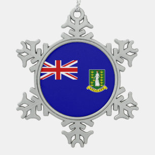 Ornement Flocon De Neige Le drapeau des Îles Vierges britanniques