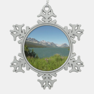 Ornement Flocon De Neige Le lac Swiftcurrent du parc national des Glaciers