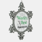 Ornement Flocon De Neige Le meilleur coiffeur du monde (Gauche)