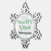 Ornement Flocon De Neige Le meilleur coiffeur du monde (Vue impression)