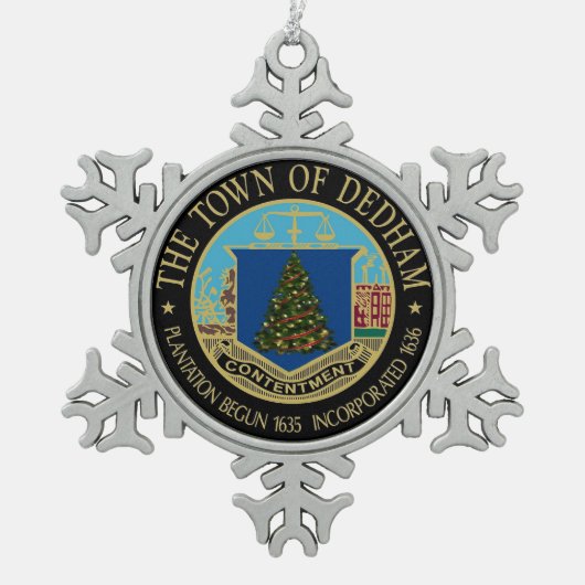 Ornement Flocon De Neige Le miracle Dedham de Noël du flocon de neige (Devant)