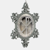 Ornement Flocon De Neige Le monogramme du Christ (Gauche)