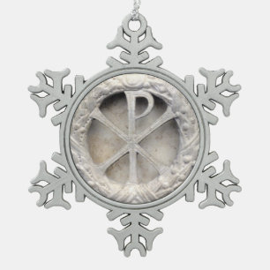 Ornement Flocon De Neige Le monogramme du Christ