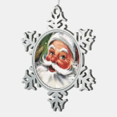 Ornement Flocon De Neige Le père noël de ondulation (Vue impression)