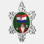 Ornement Flocon De Neige Le Père Noël visite la Croatie (Vue impression)